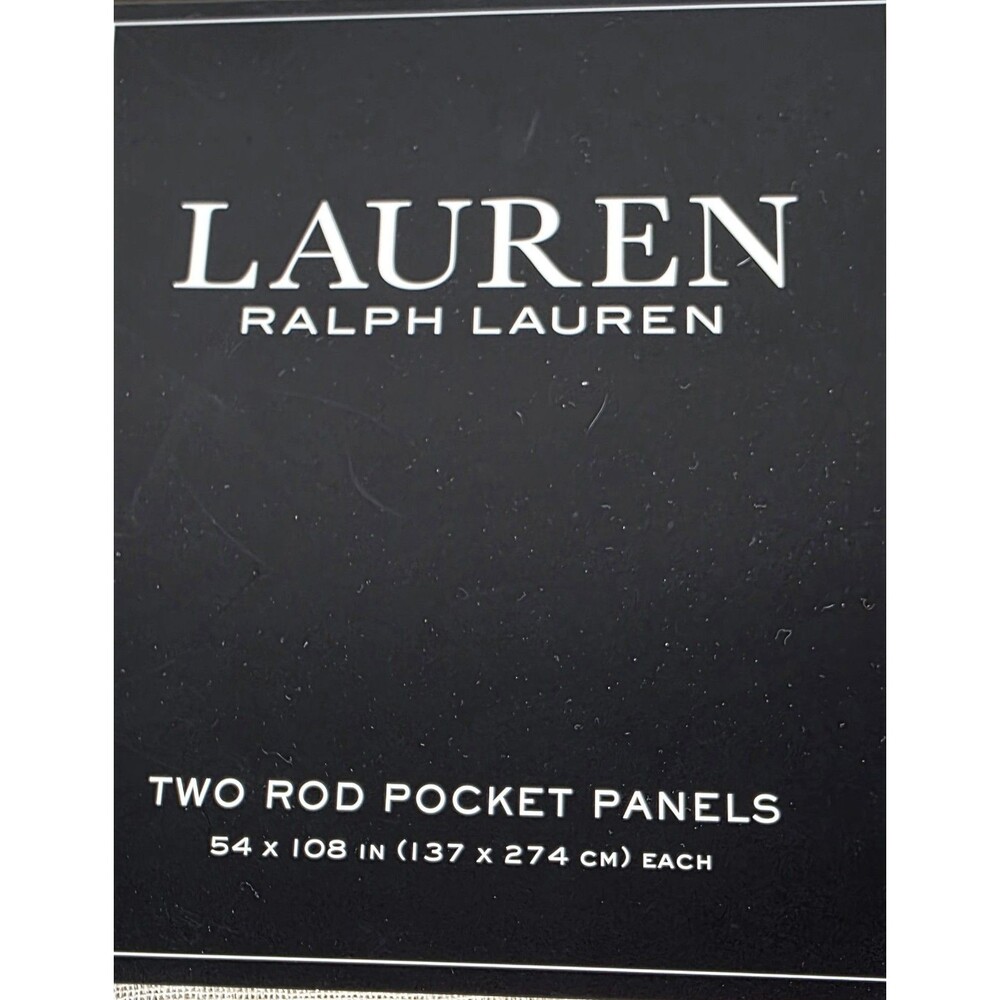 NEW Lauren Ralph Lauren Two Rod Pocket Panels - 54 x 108 / 2 Panels